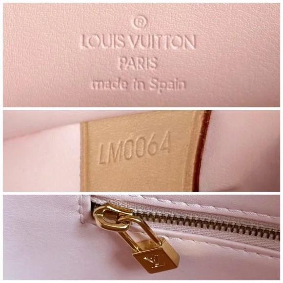 💥SOLD💥 LOUIS VUITTON Classic ‘Marshmallow’ Vernis LV Monogram Houston Tote Bag - Picture 10 of 12